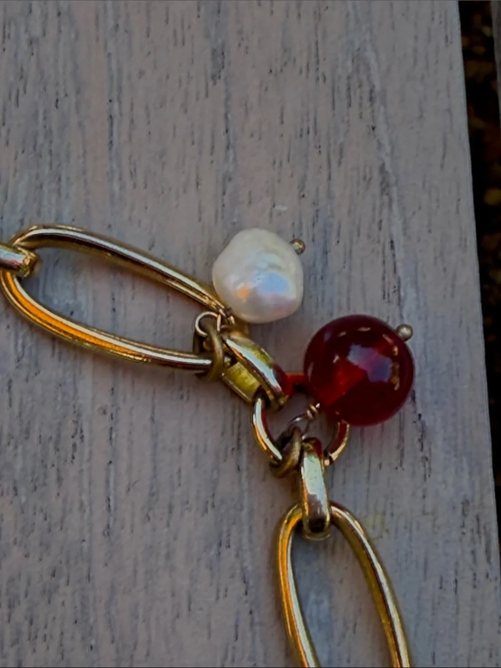 Anita Berisha Gold Chain Link Charm Bracelet or Anklet with Handmade Charms